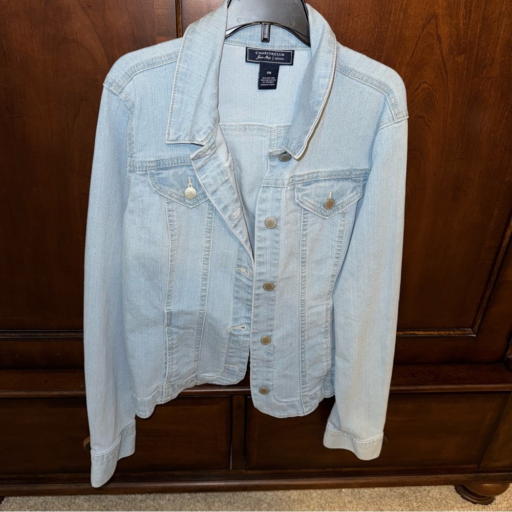 Charter Club Light Wash Denim Jacket